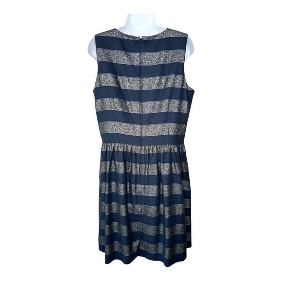 Brooks Brothers Red Fleece Women’s 12 Metallic Fit & Flare Sleeveless Dress - Picture 7 of 12